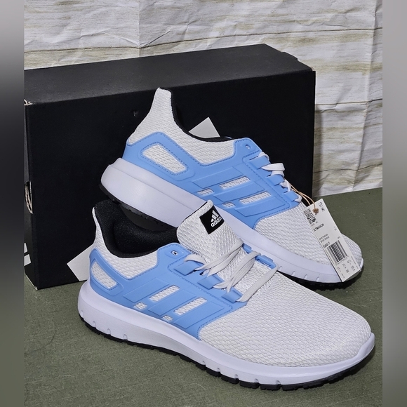 Adidas Womens  Mesh Sneakers in White and Light Blue - Picture 3 of 10